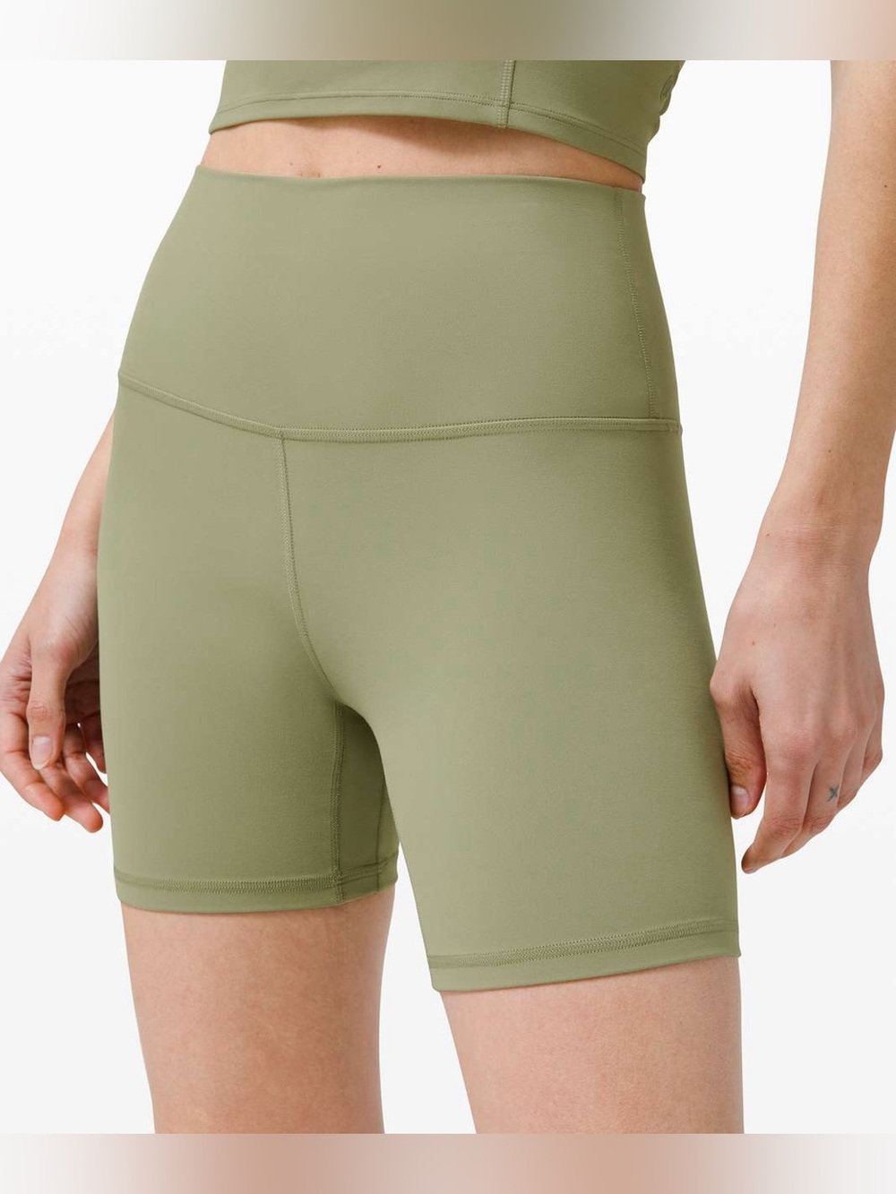 lululemon align high rise 6” shorts rosemary green size 6